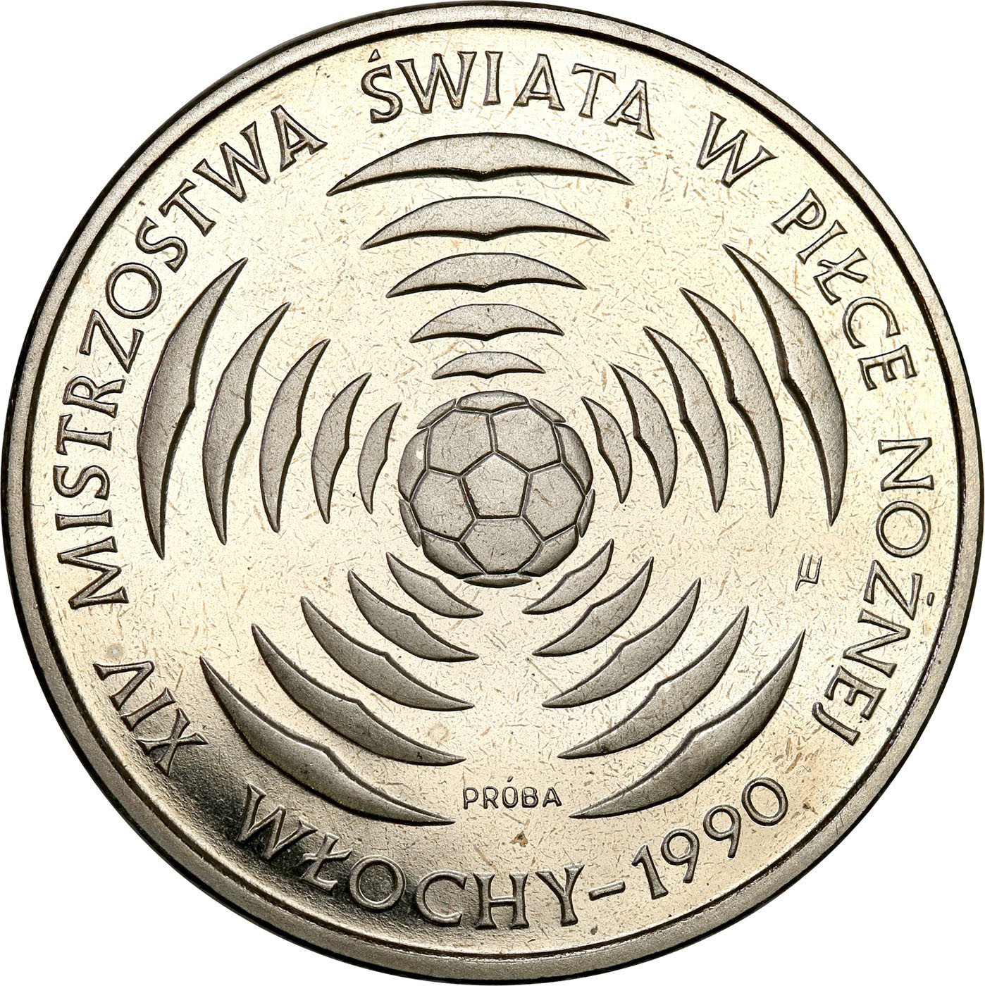 PRL. PRÓBA Nikiel 200 złotych 1988 – MŚ XIV w piłce nożnej